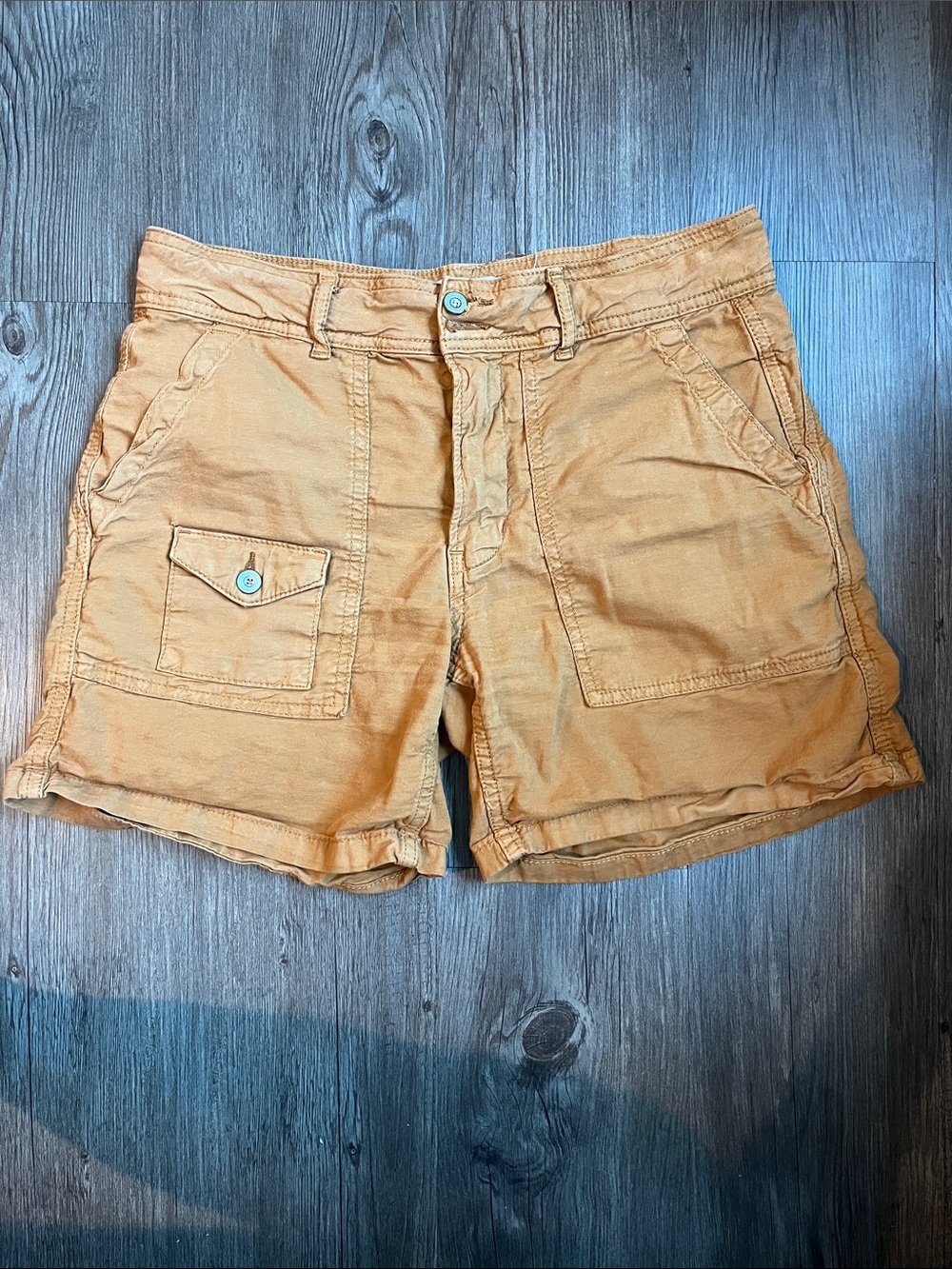 ANTHROPOLOGIE Utility Shorts in Warm Orange